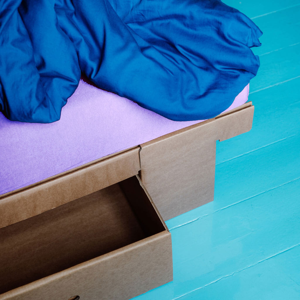 RIAB Organic Cotton Fitted Sheet in lilac