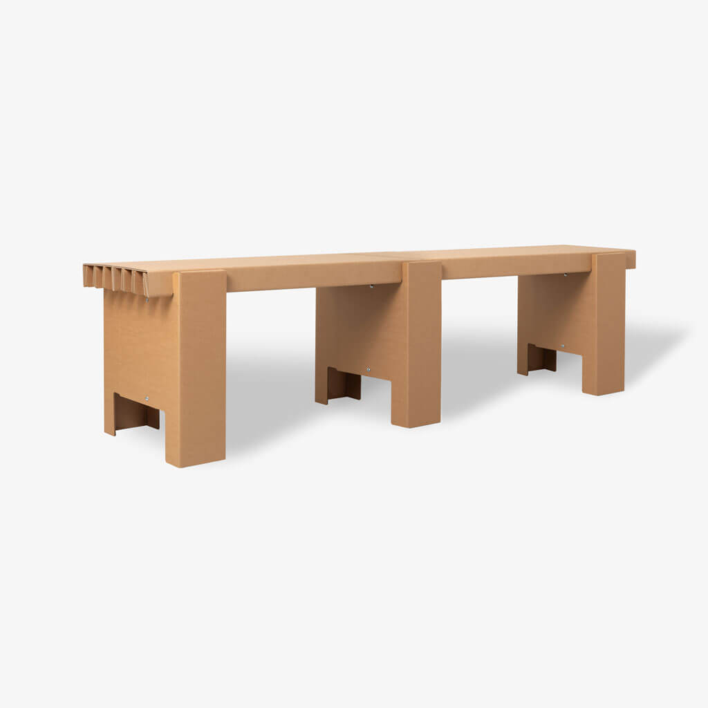 RIAB GRID table double, 64 cm in natural cardboard