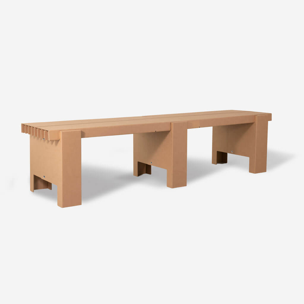 RIAB GRID table double in natural cardboard