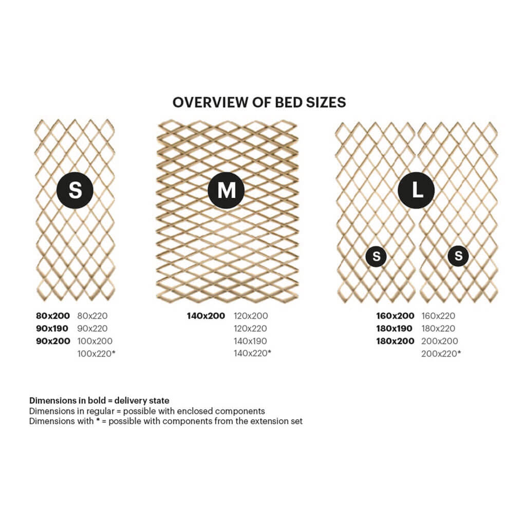 ROOM IN A BOX Bed 2.0 size overview