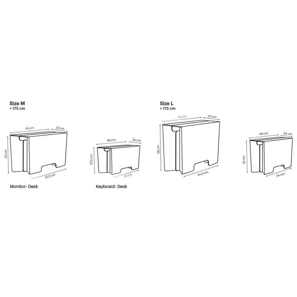 ROOM IN A BOX MonKey Desk desk extension sizes M and L