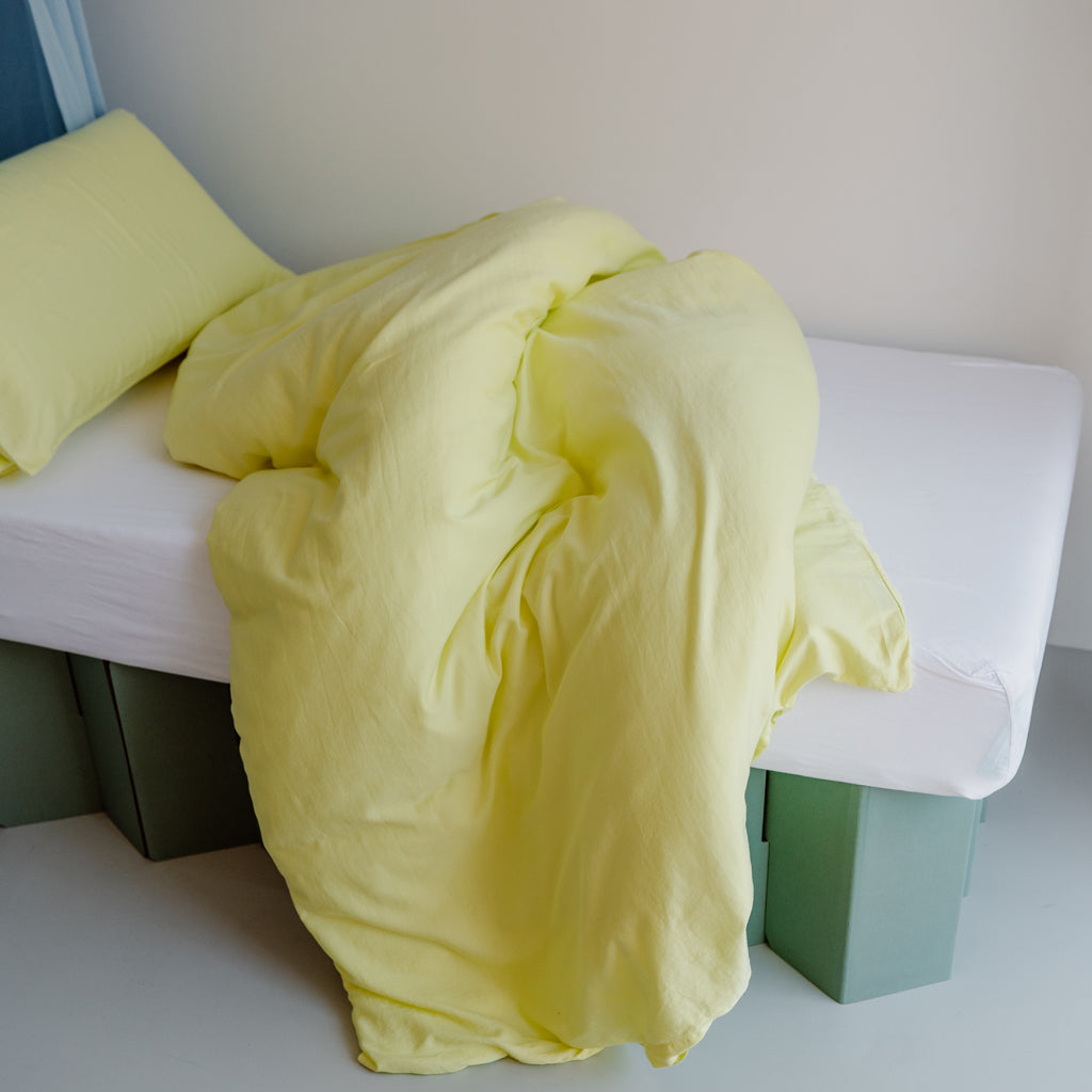 ROOM IN A BOX organic cotton bed linen lemon yellow