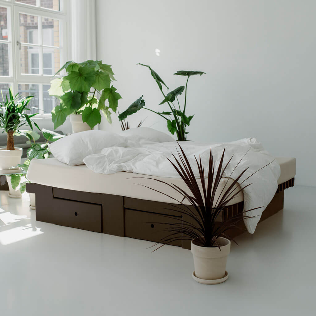 ROOM IN A BOX storage family bed in black with drawers