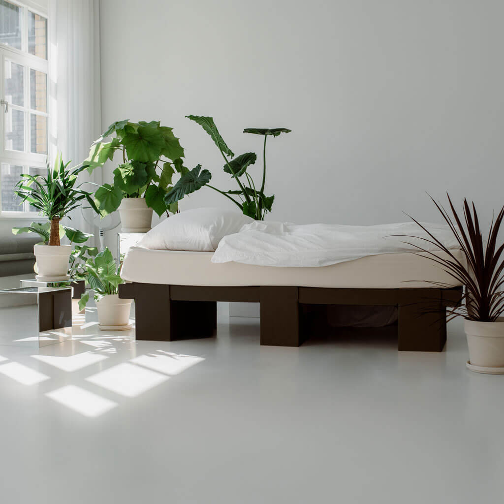 ROOM IN A BOX storage bed in black without drawers